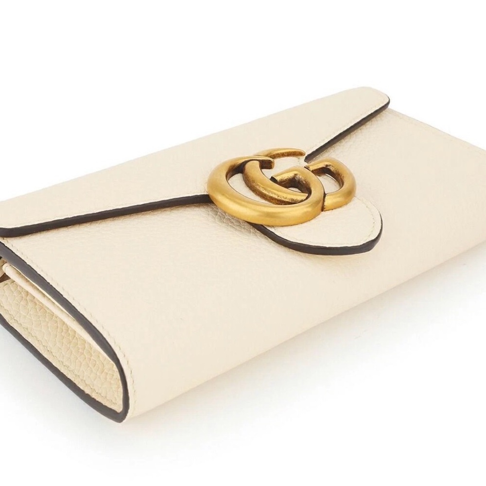 Gucci Ivory Leather Clutch with Gold GG Logo 779776 A7M0T 9522 model❌❌SOLD LOCAL - Picture 3 of 11